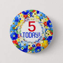 Rainbow Färg Anpassade Age Knapp