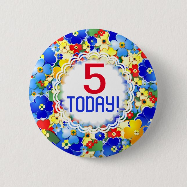 Rainbow Färg Anpassade Age Knapp (Framsida)