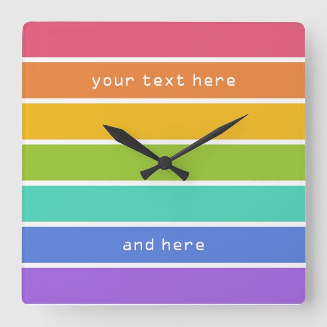 Rainbow Färg, anpassade väggur (Framsida)