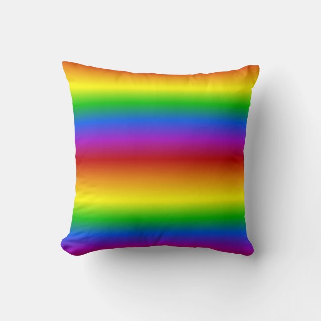 Rainbow Färg anpassningsbar dekorativ kudde (Framsida)