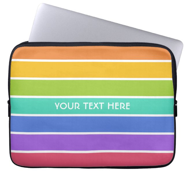 Rainbow Färg anpassningsbar laptop sleeve (Framsidan)