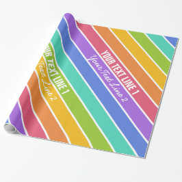 Rainbow Färg anpassningsbar  omslutning papper Presentpapper