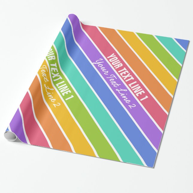 Rainbow Färg anpassningsbar  omslutning papper Presentpapper (Utrullad)