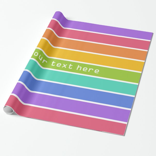 Rainbow Färg anpassningsbar  omslutning papper Presentpapper (Utrullad)