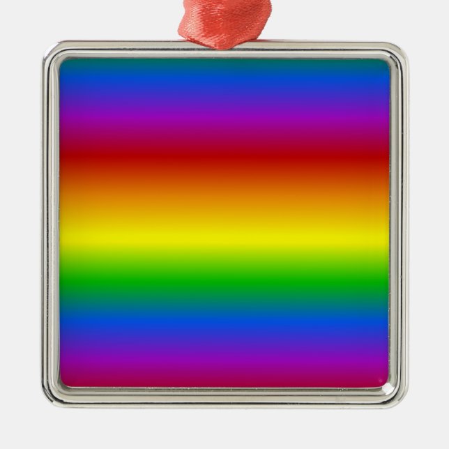 Rainbow Färg anpassningsbar ornament (Framsidan)