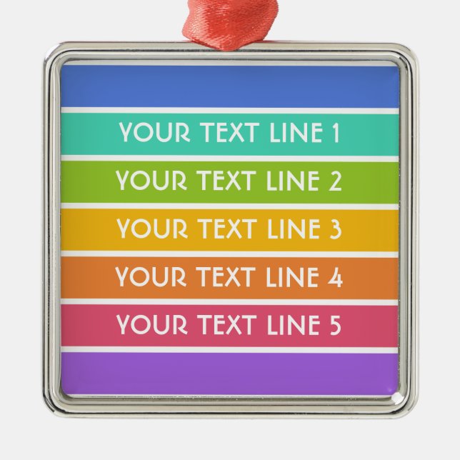 Rainbow Färg anpassningsbar ornament (Framsidan)