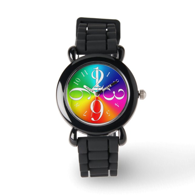 Rainbow färg armbandsur (Framsida)