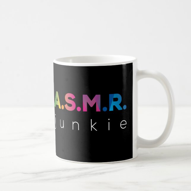Rainbow färg ASMR. junkie Black Edition Mugg (Höger)