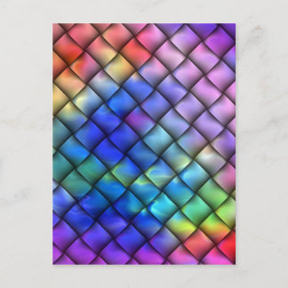 Rainbow Färg Basket Weave Vykort