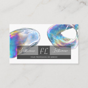 Rainbow färg bubble mental Health bus monogram Visitkort