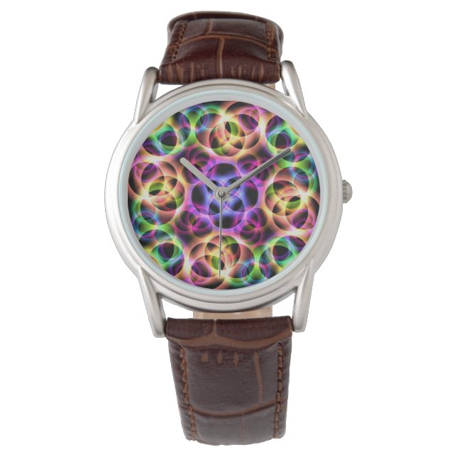 Rainbow Färg Bubbles Armbandsur (Framsida)