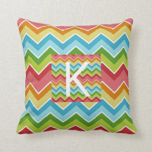 Rainbow färg chevron mönster Monogram