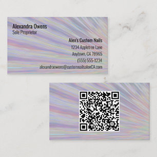 Rainbow Färg Design QR 7 Line Anpassningsbar Visitkort