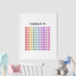 Rainbow Färg Educational Counting to 100 Poster<br><div class="desc">Rainbow Färg Education Counting på 100 Poster för barn</div>