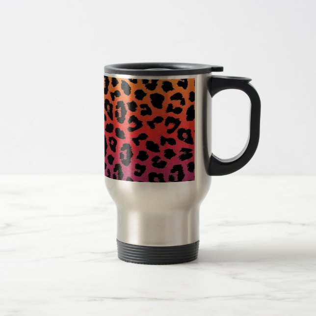 Rainbow Färg Fantasy Leopard Print Mönster Resemugg (Höger)