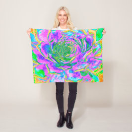 Rainbow Färg Fiesta Succulent Sedum Rosette Fleecefilt