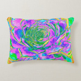 Rainbow Färg Fiesta Succulent Sedum Rosette Prydnadskudde