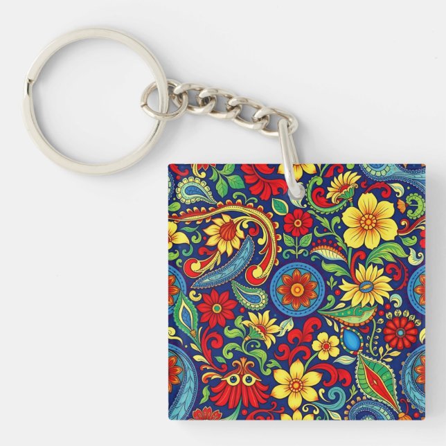 Rainbow Färg Flower Paisley Design (Framsidan)