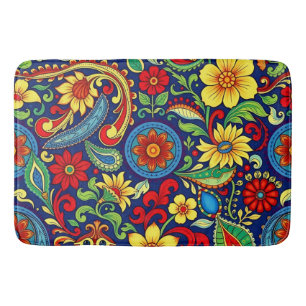 Rainbow Färg Flower Paisley Design Badrumsmatta
