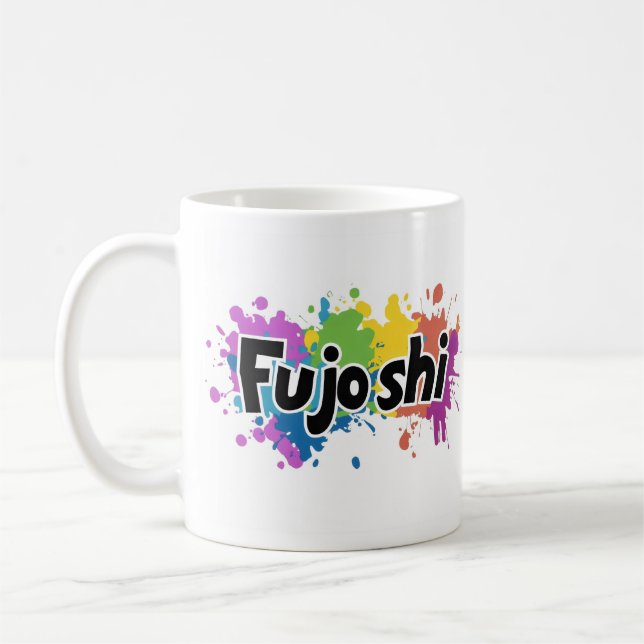 Rainbow Färg Fujoshi Slogan Kaffemugg (Vänster)