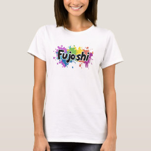 Rainbow Färg Fujoshi Slogan T Shirt