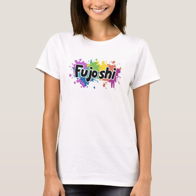 Rainbow Färg Fujoshi Slogan T Shirt (Framsida)