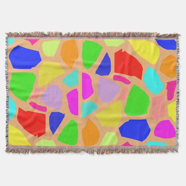 Rainbow Färg Giraffe Struktur Throw Blanket Mysfilt (Framsidan)