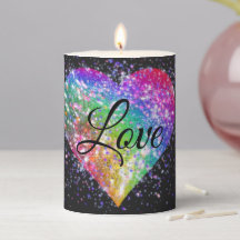 Rainbow färg gniger glitter hjärta kärlek