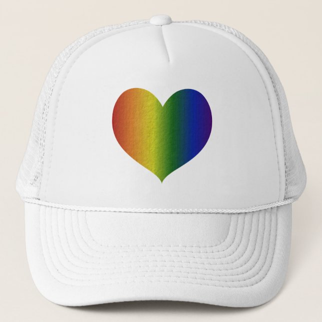 Rainbow Färg Heart Keps (Framsida)