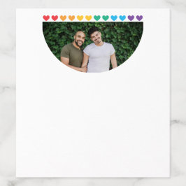 Rainbow Färg Heart Mönster med foto