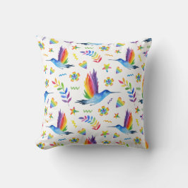 Rainbow Färg Hummingbird Decorative Mönster Kudde