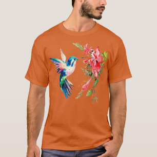 Rainbow Färg Hummingbird Funny Bird Älskare Gift T Shirt