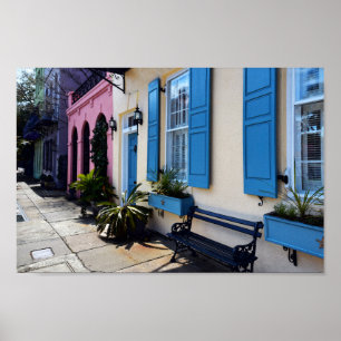 Rainbow Färg i Charleston, South Carolina Poster