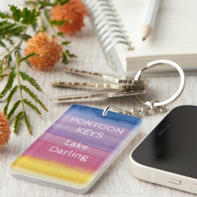 Rainbow Färg Keychain Sjö Living (Högra Framsidan)