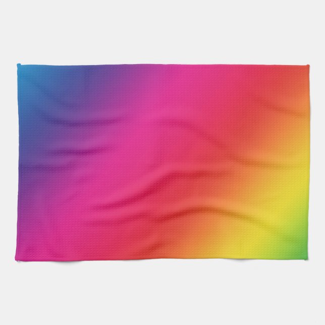 Rainbow Färg Kitchen Towel Kökshandduk (Horisontell)