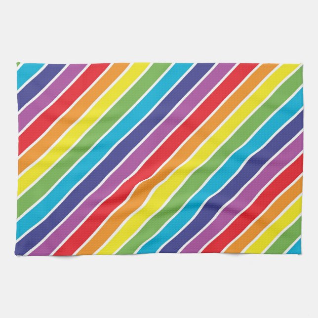 Rainbow färg kökshandduk (Horisontell)
