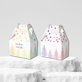 Rainbow färg konetti gay lesbisk bröllop presentaskar