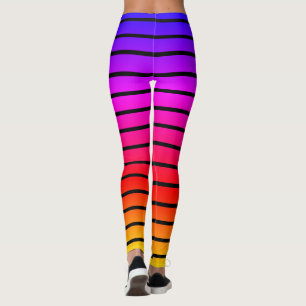 Rainbow Färg Leggings