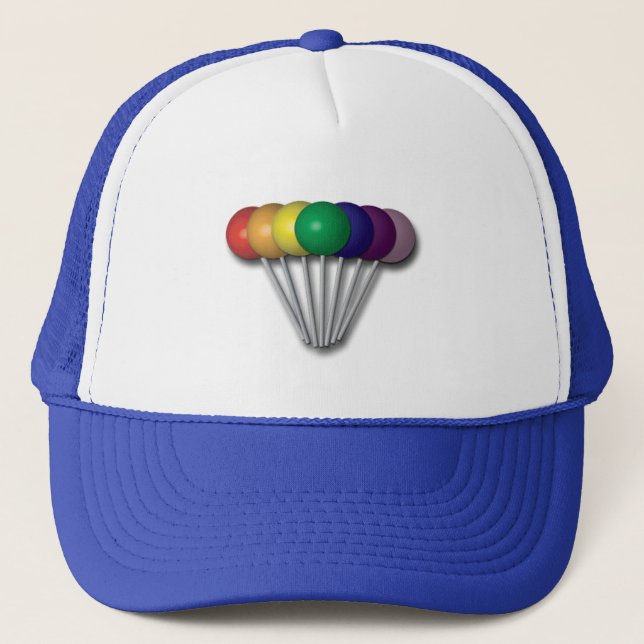 Rainbow Färg Lollipop Hat Keps (Framsida)