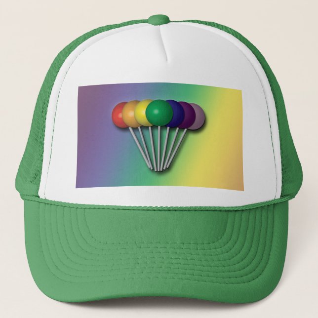 Rainbow Färg Lollipops Hat Keps (Framsida)
