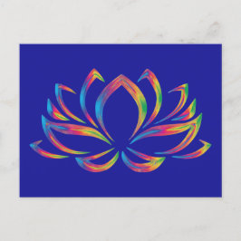 Rainbow färg lotus blomma Mindfulness Vykort
