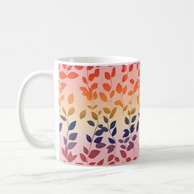 Rainbow Färg Löv Kaffemugg (Vänster)