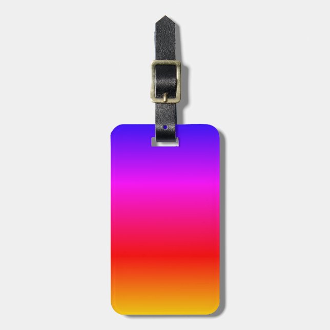 Rainbow Färg Luggage Tag Bagagebricka (Vertikal Framsida)