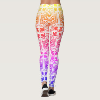 "Rainbow Färg Magic Oriental Matta Mönster" Leggings