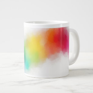 Rainbow Färg Modern Colorful Abstrakt Art Jumbo Mugg
