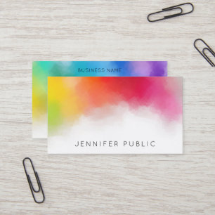 Rainbow Färg Modern Colorful Abstrakt Elegant Visitkort