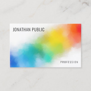 Rainbow Färg Modern Colorful Abstrakt Template Visitkort