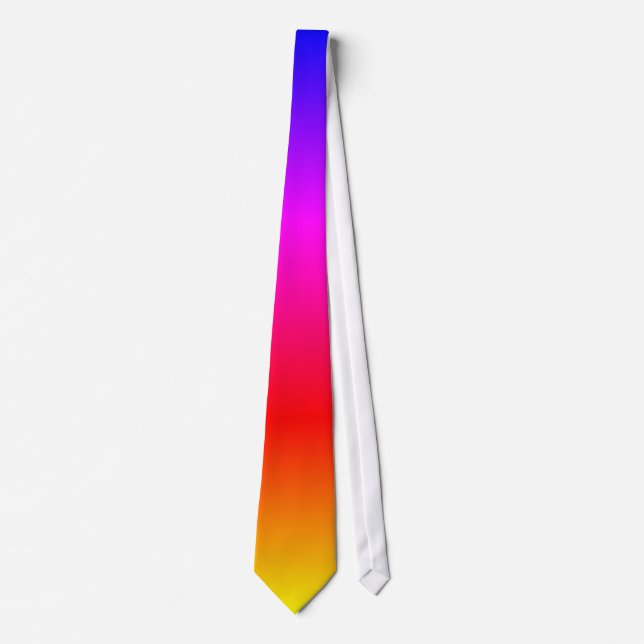 Rainbow Färg Neck Tie - Neon Slips (Framsida)