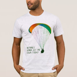 Rainbow Färg Paraglider med Anpassningsbar Slogan T Shirt