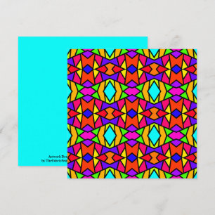 Rainbow Färg Patchwork Geometric Repeat Mönster Kort